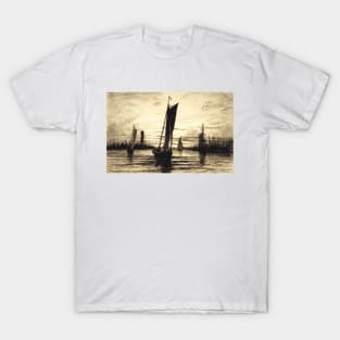 Sunset on the East River, Henry Farrer 1879 T-Shirt